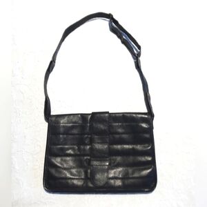 Vintage Neiman Marcus Black Leather Shoulder Bag